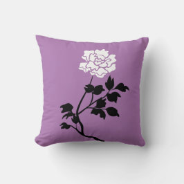 Schwarz-Weiß-Blume Kissen