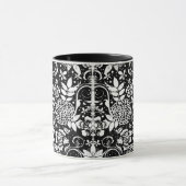 Schwarz-Weiß-Blume Klassische Tasse (Zentrum)