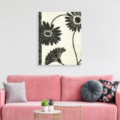 Schwarz-Weiß-Blume Leinwanddruck (Insitu (Wohnzimmer))