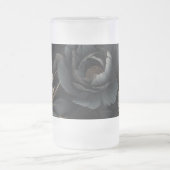 Schwarz-Weiß-Blume Mattglas Bierglas (Mittel)