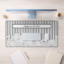 Schwarz-Weiß-Blume mit benutzerdefinierten Striche