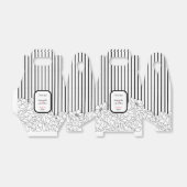 Schwarz-Weiß-Blume mit Streifen Geschenkschachtel (Ungefaltet)