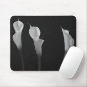 Schwarz-Weiß-Blume Mousepad (Mit Mouse)