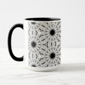 Schwarz-Weiß-Blume-Muster Tasse (Links)