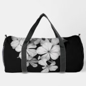 Schwarz-Weiß-Blume nah Duffle Bag (Rückseite)