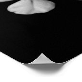 Schwarz-Weiß-Blume nah Poster (Ecke)