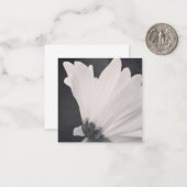 Schwarz-Weiß-Blume-Note-Karte mit Leerseite Mitteilungskarte (Vorderseite/Rückseite Beispiel)