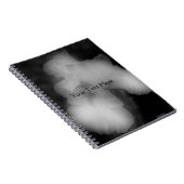 Schwarz-Weiß-Blume-Notebook Notizblock (Rechte Seite)
