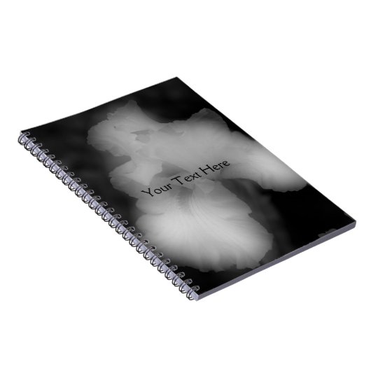 Schwarz-Weiß-Blume-Notebook Notizblock (Rechte Seite)