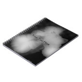 Schwarz-Weiß-Blume-Notebook Notizblock (Linke Seite)