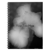 Schwarz-Weiß-Blume-Notebook Notizblock (Vorderseite)