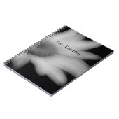 Schwarz-Weiß-Blume-Notebook Notizblock (Linke Seite)