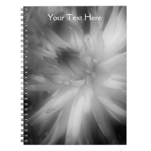 Schwarz-Weiß-Blume-Petals-Notebook Notizblock