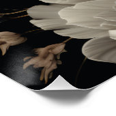 Schwarz-Weiß-Blume Poster (Ecke)