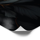 Schwarz-Weiß-Blume Poster (Ecke)