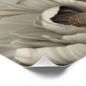 Schwarz-Weiß-Blume Poster (Ecke)