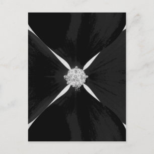 Schwarz-Weiß-Blume Postkarte
