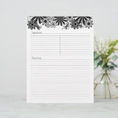 Schwarz-Weiß-Blume Rezeptorbrille (Stehend Vorderseite)