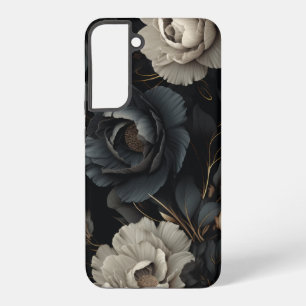 Schwarz-Weiß-Blume Samsung Galaxy Hülle