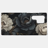 Schwarz-Weiß-Blume Samsung Galaxy Hülle (Rückseite (Horizontal))