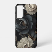 Schwarz-Weiß-Blume Samsung Galaxy Hülle (Rückseite)
