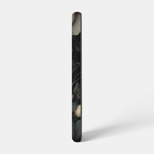 Schwarz-Weiß-Blume Samsung Galaxy Hülle (Linke Seite)