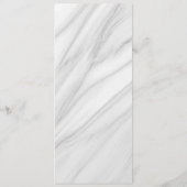 Schwarz-Weiß-Blume schönes Hochzeitsmenü Menükarte (Rückseite)