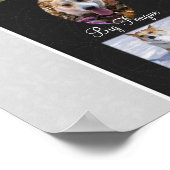 Schwarz-Weiß-Blume-Scrapie-Buchseite Poster (Ecke)