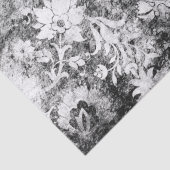 Schwarz-Weiß-Blume Seidenpapier (Detail)