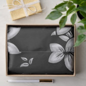 Schwarz-Weiß-Blume Seidenpapier (Geschenk)