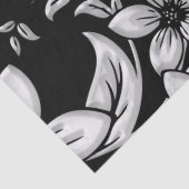 Schwarz-Weiß-Blume Seidenpapier (Detail)