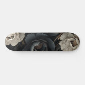 Schwarz-Weiß-Blume Skateboard (Horizontal)