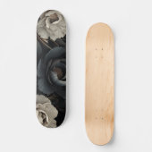 Schwarz-Weiß-Blume Skateboard (Vorderseite)