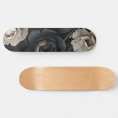 Schwarz-Weiß-Blume Skateboard (Horizontal)