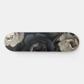 Schwarz-Weiß-Blume Skateboard (Horizontal)