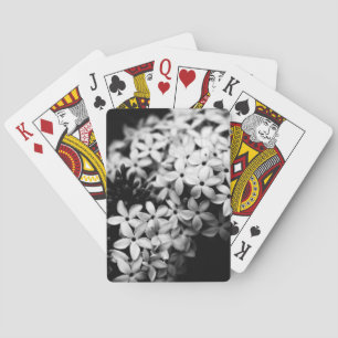Schwarz-Weiß-Blume Spielkarten