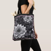 Schwarz-Weiß-Blume Tasche (Von Nahem)