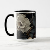 Schwarz-Weiß-Blume Tasse (Links)