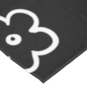 Schwarz-Weiß-Blume Tischdecke (Schrägansicht)