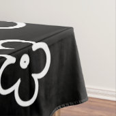 Schwarz-Weiß-Blume Tischdecke (Beispiel)