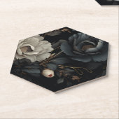 Schwarz-Weiß-Blume Untersetzer (angewinkelt)