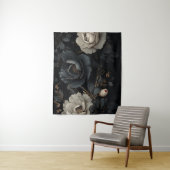 Schwarz-Weiß-Blume Wandteppich (Beispiel)