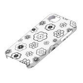 Schwarz-Weiß-Blumen Case-Mate iPhone Hülle (unten)