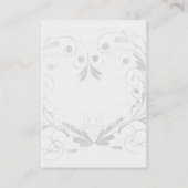Schwarz-Weiß-Blumen-Hochzeitskarte Begleitkarte (Rückseite)