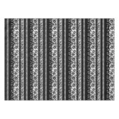 Schwarz-Weiß-Blumen Tischdecke (Vorderseite (Horizontal))