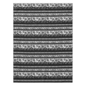 Schwarz-Weiß-Blumen Tischdecke (Vorderseite)