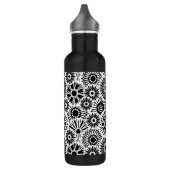 Schwarz-Weiß-Blumen Trinkflasche (Links)