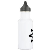 Schwarz-Weiß-Blumen Trinkflasche (Links)