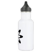 Schwarz-Weiß-Blumen Trinkflasche (Rechts)