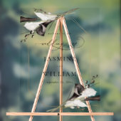 Schwarz-Weiß-Blumen Willkommen 2 Acrylschild (Neutral)